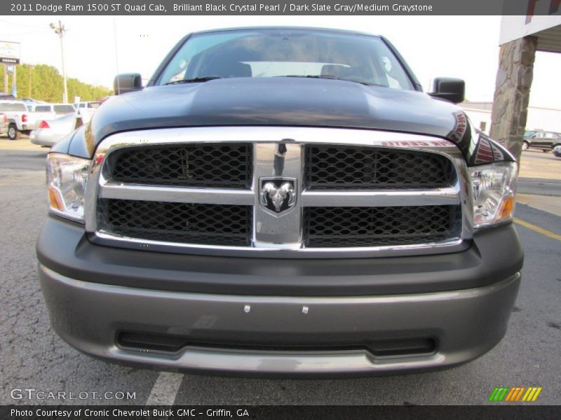 Brilliant Black Crystal Pearl / Dark Slate Gray/Medium Graystone 2011 Dodge Ram 1500 ST Quad Cab