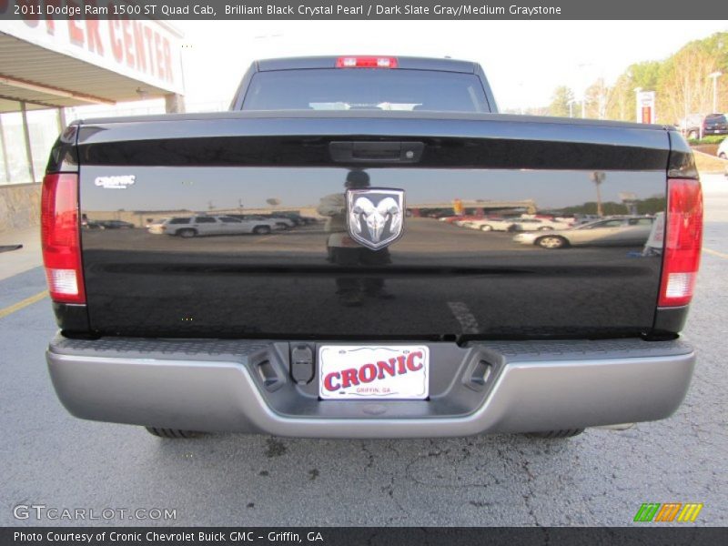 Brilliant Black Crystal Pearl / Dark Slate Gray/Medium Graystone 2011 Dodge Ram 1500 ST Quad Cab