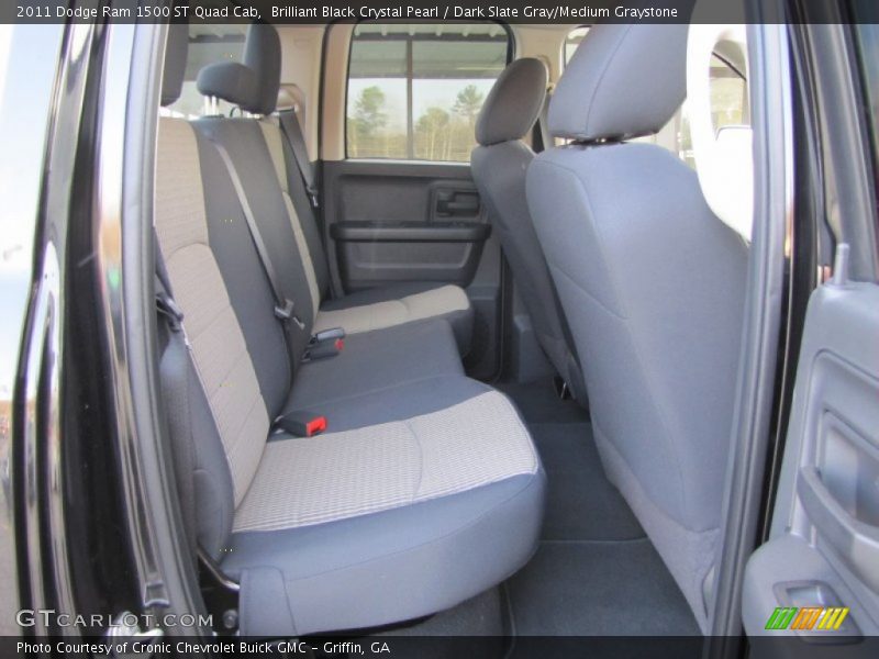 Brilliant Black Crystal Pearl / Dark Slate Gray/Medium Graystone 2011 Dodge Ram 1500 ST Quad Cab