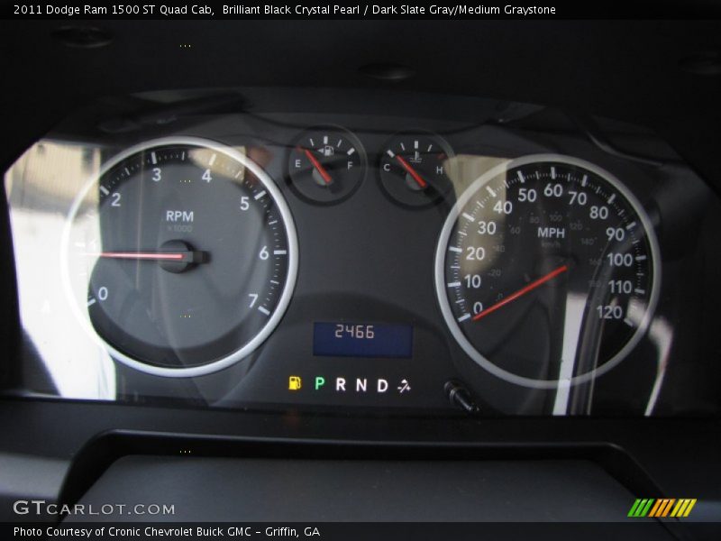 Brilliant Black Crystal Pearl / Dark Slate Gray/Medium Graystone 2011 Dodge Ram 1500 ST Quad Cab