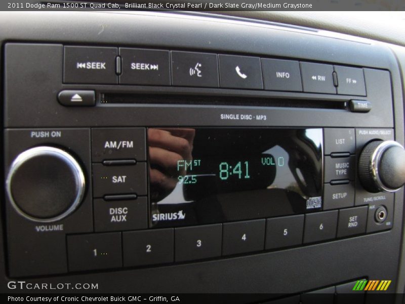 Brilliant Black Crystal Pearl / Dark Slate Gray/Medium Graystone 2011 Dodge Ram 1500 ST Quad Cab