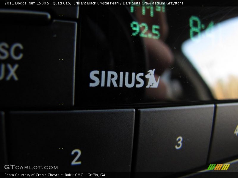 Brilliant Black Crystal Pearl / Dark Slate Gray/Medium Graystone 2011 Dodge Ram 1500 ST Quad Cab