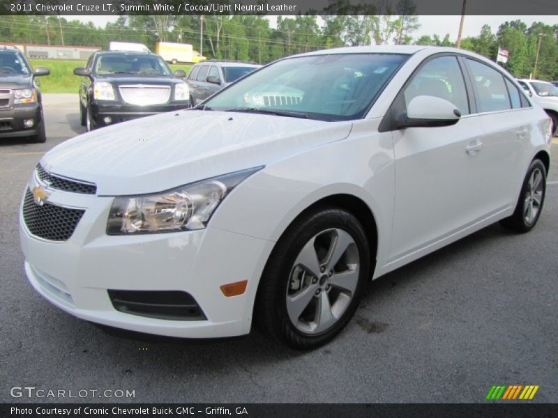 Summit White / Cocoa/Light Neutral Leather 2011 Chevrolet Cruze LT