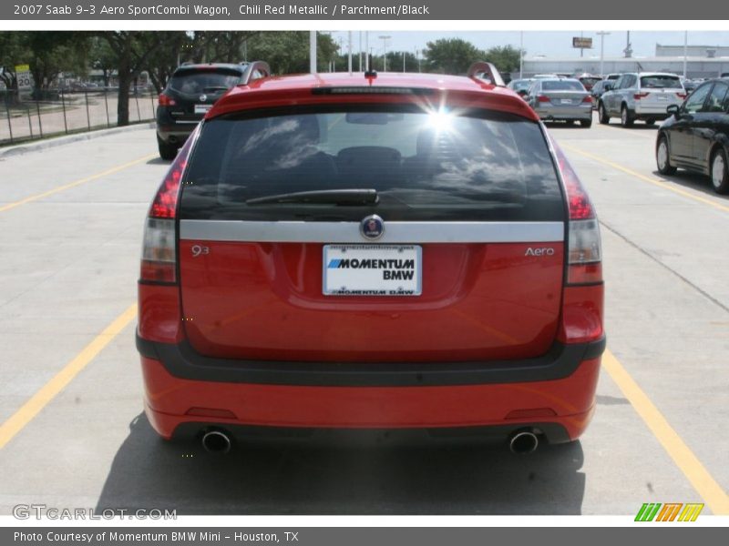 Chili Red Metallic / Parchment/Black 2007 Saab 9-3 Aero SportCombi Wagon