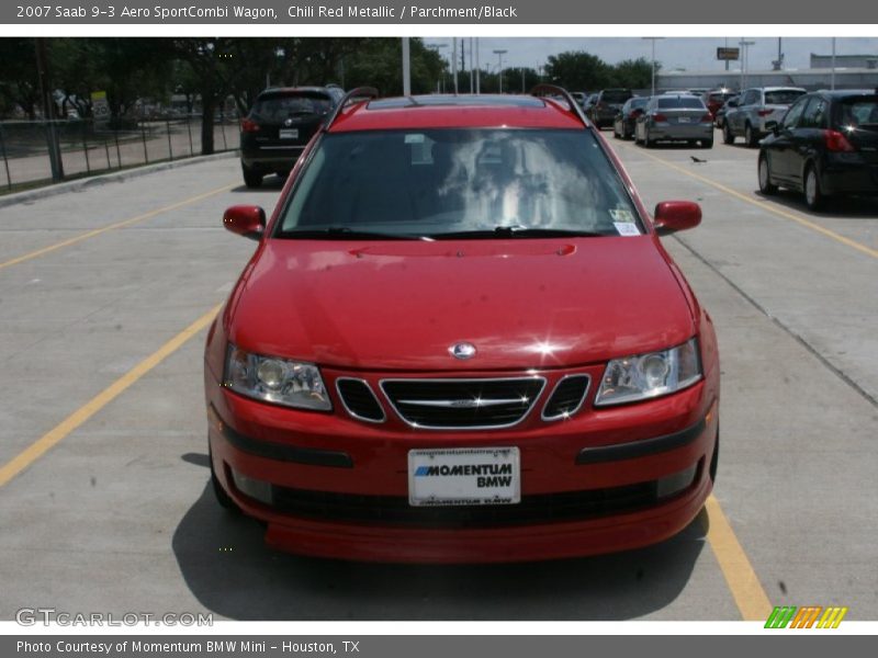 Chili Red Metallic / Parchment/Black 2007 Saab 9-3 Aero SportCombi Wagon