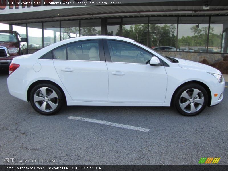 Summit White / Cocoa/Light Neutral Leather 2011 Chevrolet Cruze LT
