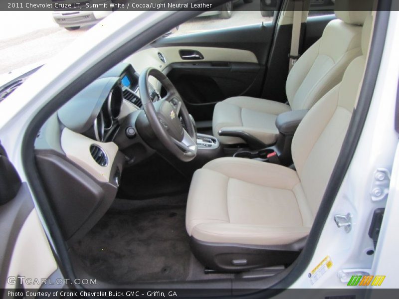 Summit White / Cocoa/Light Neutral Leather 2011 Chevrolet Cruze LT