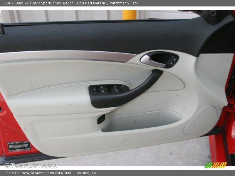 Chili Red Metallic / Parchment/Black 2007 Saab 9-3 Aero SportCombi Wagon