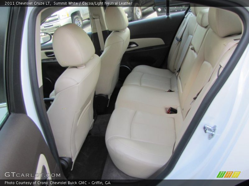 Summit White / Cocoa/Light Neutral Leather 2011 Chevrolet Cruze LT