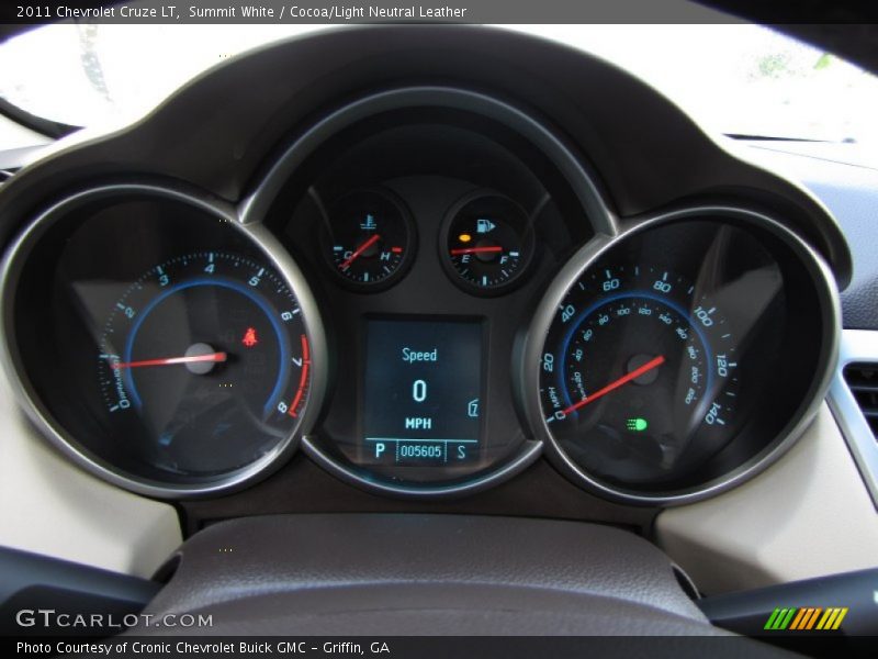 Summit White / Cocoa/Light Neutral Leather 2011 Chevrolet Cruze LT