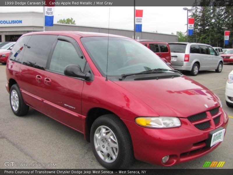 Candy Apple Red Metallic / Mist Gray 1999 Dodge Caravan SE