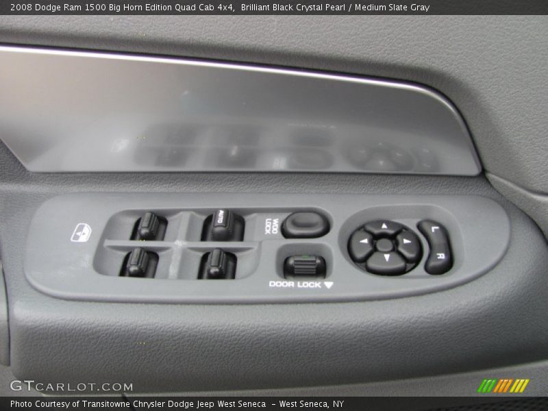 Brilliant Black Crystal Pearl / Medium Slate Gray 2008 Dodge Ram 1500 Big Horn Edition Quad Cab 4x4