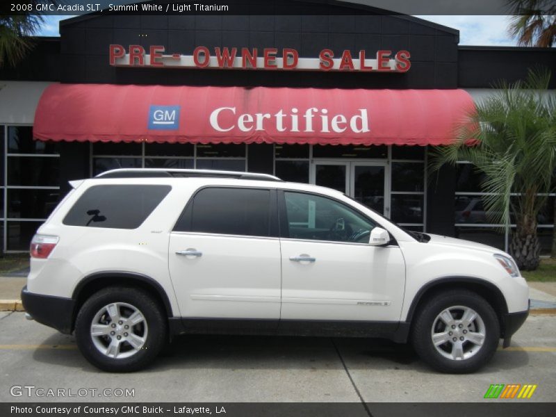 Summit White / Light Titanium 2008 GMC Acadia SLT