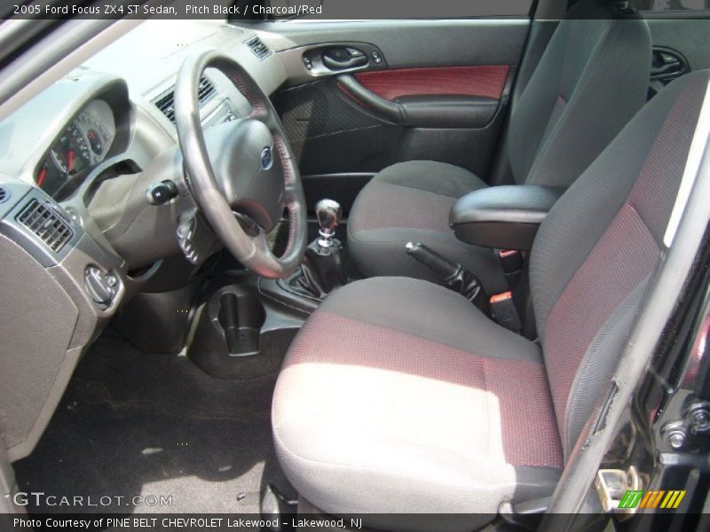  2005 Focus ZX4 ST Sedan Charcoal/Red Interior