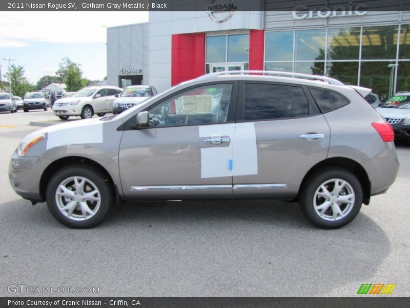 Gotham Gray Metallic / Black 2011 Nissan Rogue SV