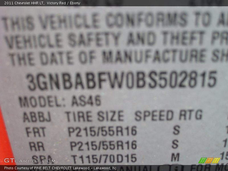 Victory Red / Ebony 2011 Chevrolet HHR LT