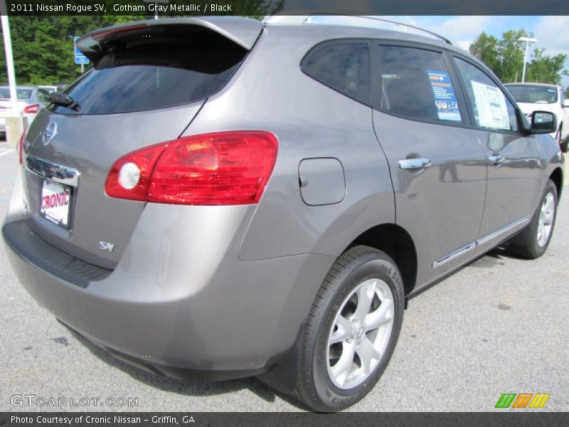 Gotham Gray Metallic / Black 2011 Nissan Rogue SV