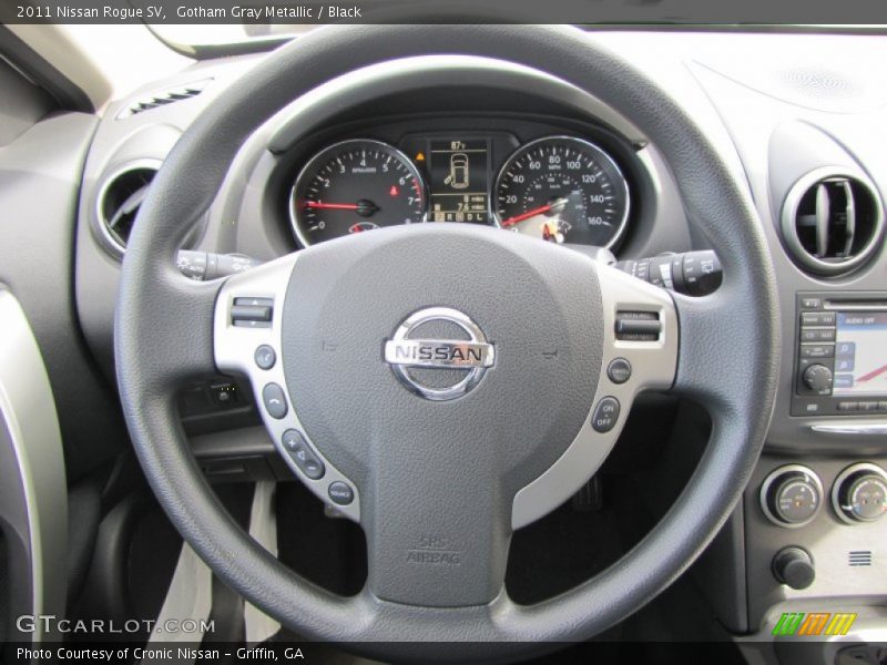 Gotham Gray Metallic / Black 2011 Nissan Rogue SV