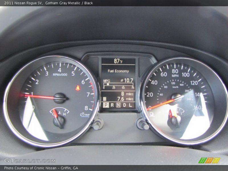 Gotham Gray Metallic / Black 2011 Nissan Rogue SV