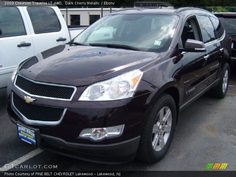 Dark Cherry Metallic / Ebony 2009 Chevrolet Traverse LT AWD