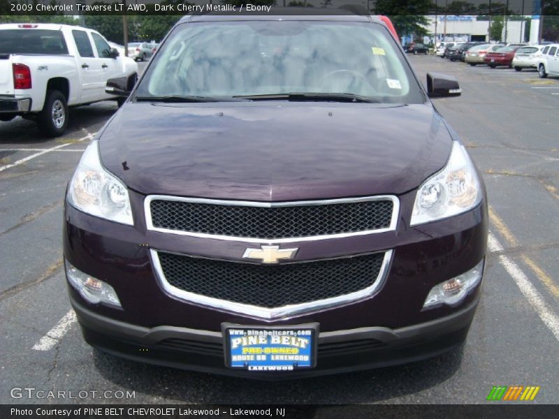 Dark Cherry Metallic / Ebony 2009 Chevrolet Traverse LT AWD