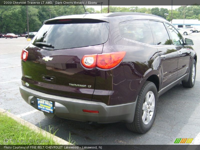 Dark Cherry Metallic / Ebony 2009 Chevrolet Traverse LT AWD