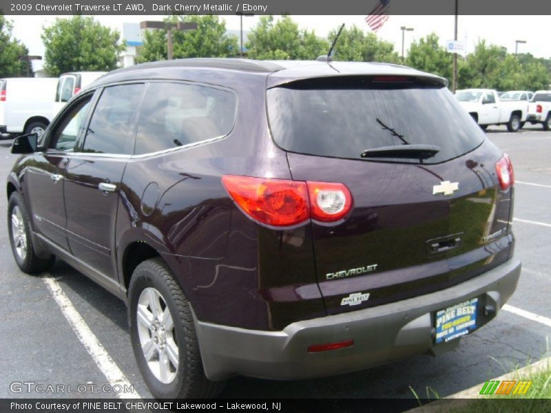 Dark Cherry Metallic / Ebony 2009 Chevrolet Traverse LT AWD