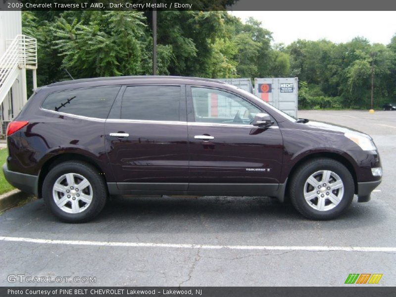 Dark Cherry Metallic / Ebony 2009 Chevrolet Traverse LT AWD