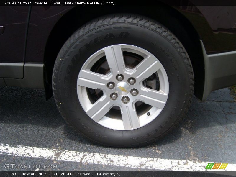 Dark Cherry Metallic / Ebony 2009 Chevrolet Traverse LT AWD