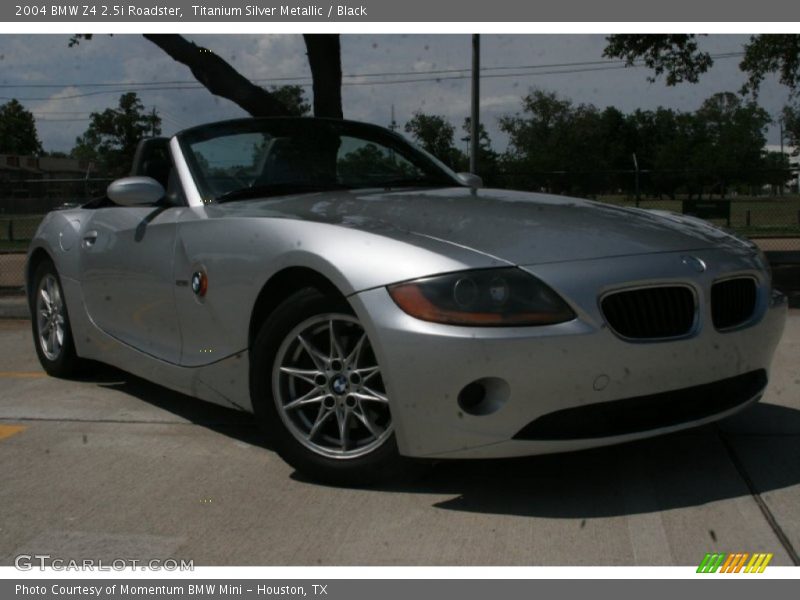 Titanium Silver Metallic / Black 2004 BMW Z4 2.5i Roadster