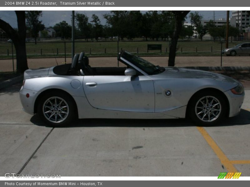 Titanium Silver Metallic / Black 2004 BMW Z4 2.5i Roadster