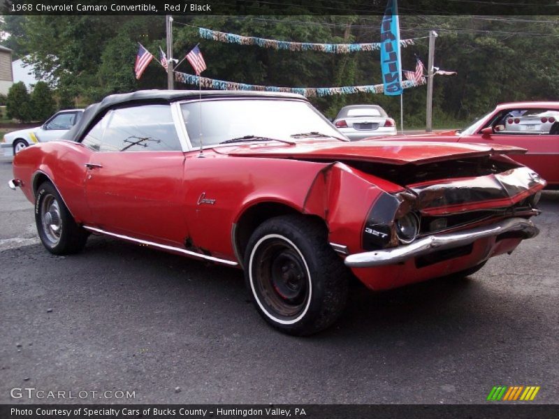 Red / Black 1968 Chevrolet Camaro Convertible