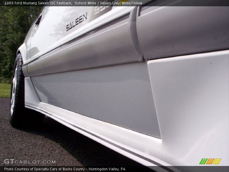 Oxford White / Saleen Grey/White/Yellow 1989 Ford Mustang Saleen SSC Fastback