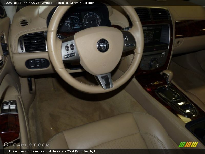 Botanical Green / Caramel 2009 Jaguar XK XK8 Convertible