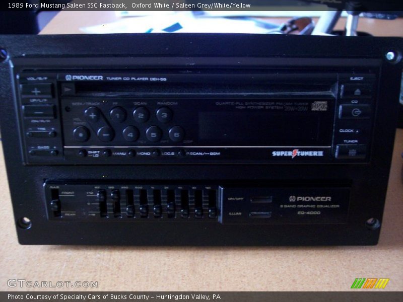 Controls of 1989 Mustang Saleen SSC Fastback