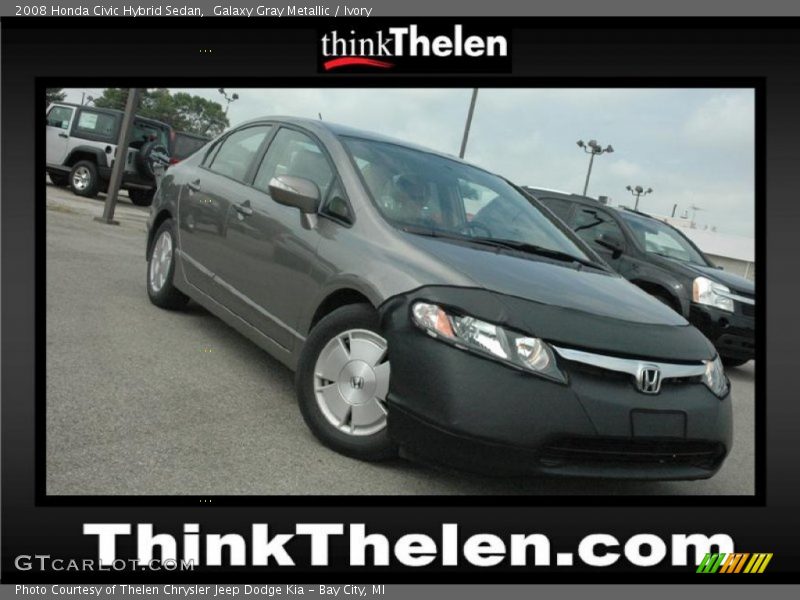 Galaxy Gray Metallic / Ivory 2008 Honda Civic Hybrid Sedan