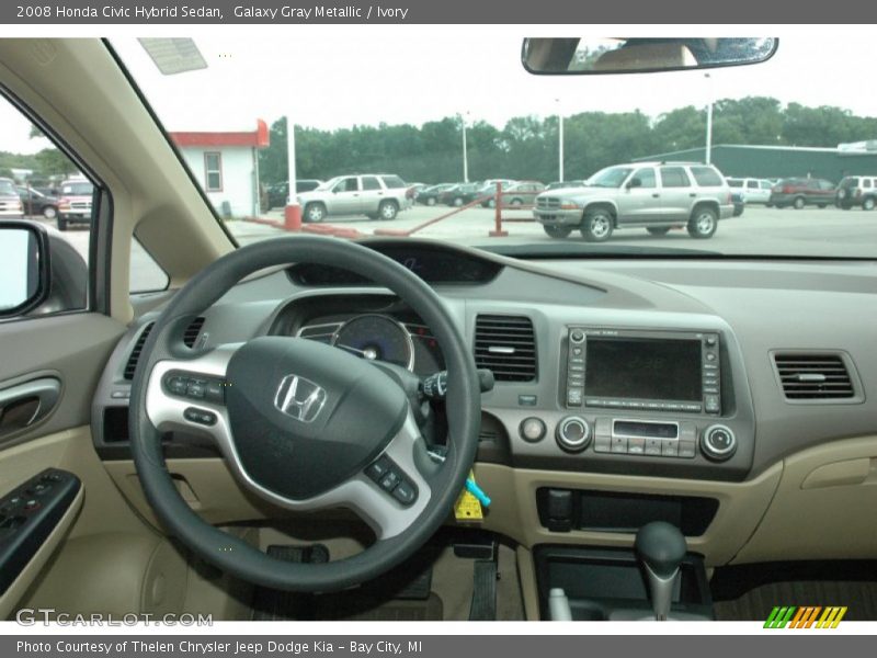 Galaxy Gray Metallic / Ivory 2008 Honda Civic Hybrid Sedan