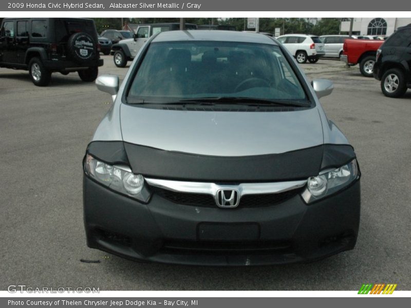 Alabaster Silver Metallic / Gray 2009 Honda Civic Hybrid Sedan