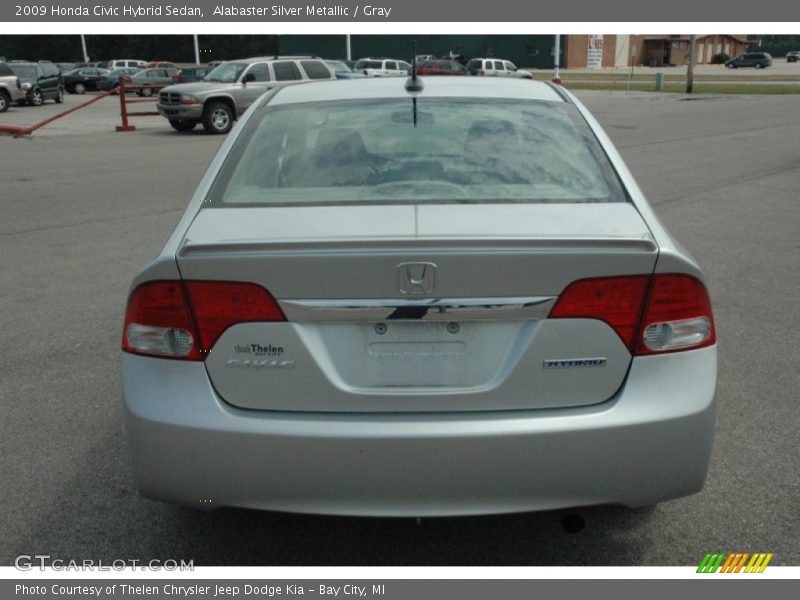 Alabaster Silver Metallic / Gray 2009 Honda Civic Hybrid Sedan