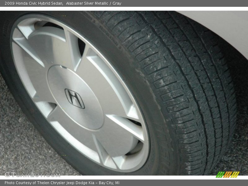 Alabaster Silver Metallic / Gray 2009 Honda Civic Hybrid Sedan
