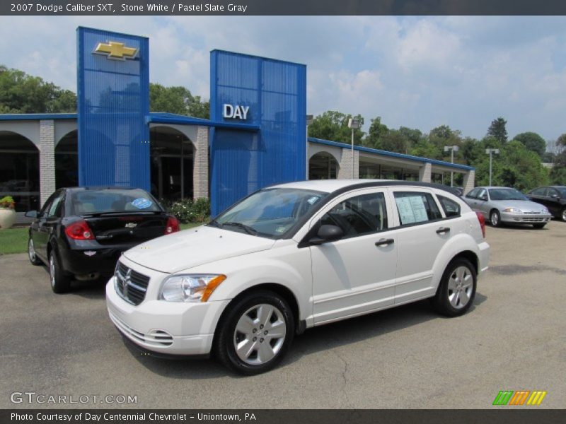 Stone White / Pastel Slate Gray 2007 Dodge Caliber SXT