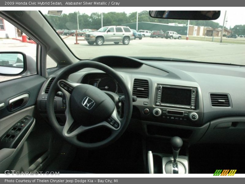 Alabaster Silver Metallic / Gray 2009 Honda Civic Hybrid Sedan