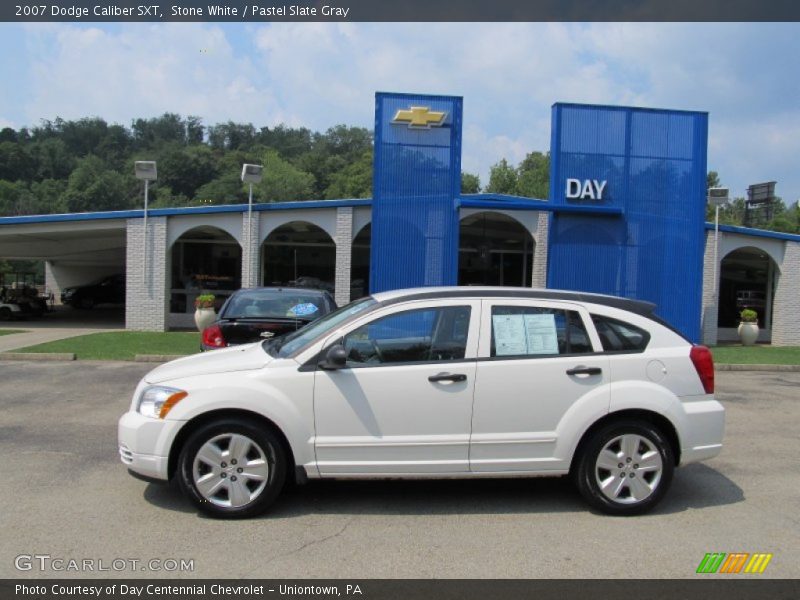 Stone White / Pastel Slate Gray 2007 Dodge Caliber SXT