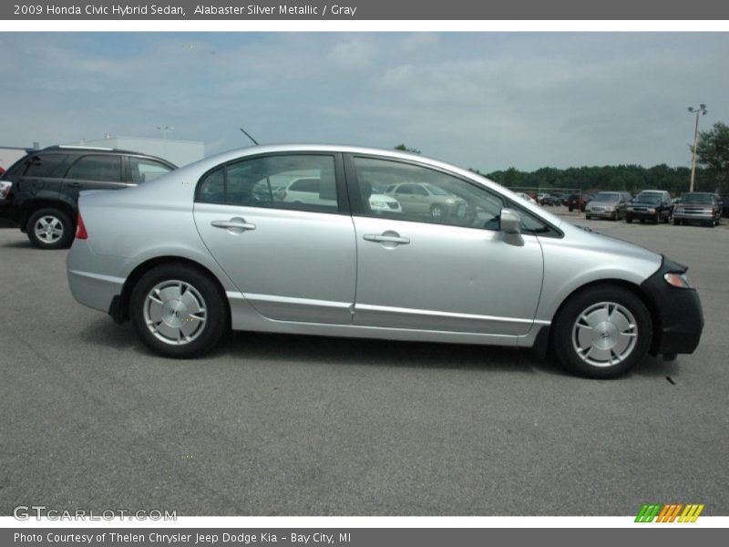 Alabaster Silver Metallic / Gray 2009 Honda Civic Hybrid Sedan