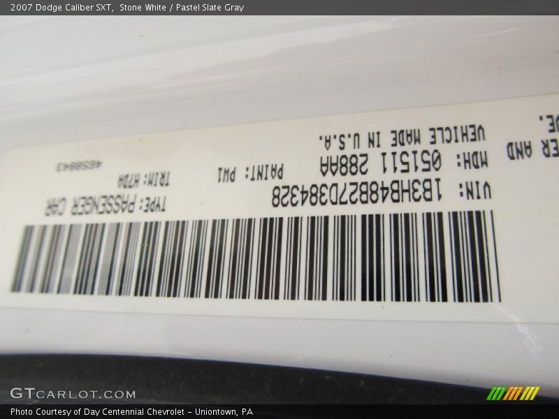 Stone White / Pastel Slate Gray 2007 Dodge Caliber SXT