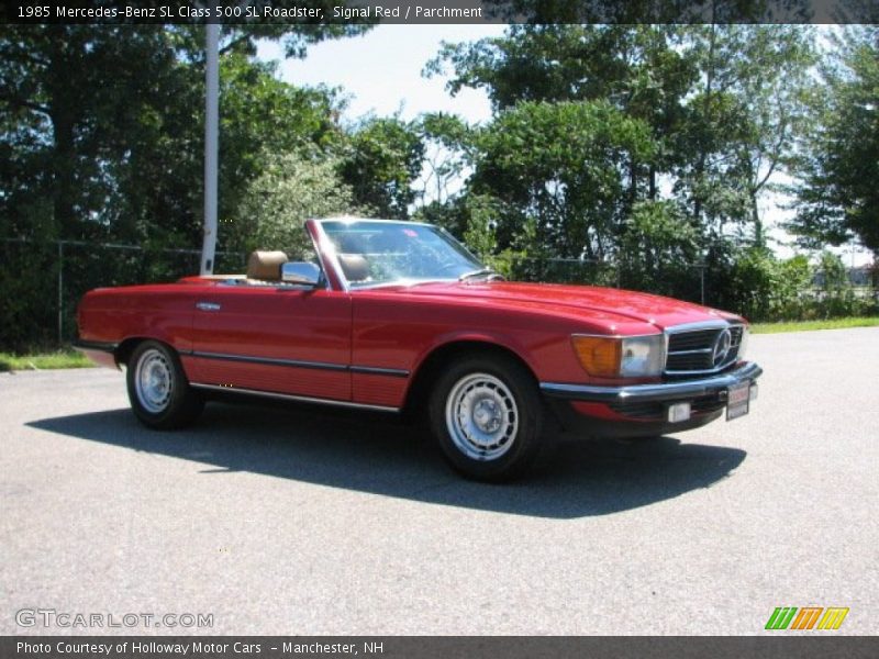 Signal Red / Parchment 1985 Mercedes-Benz SL Class 500 SL Roadster