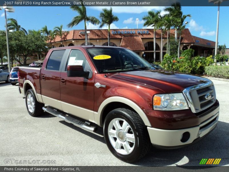 Dark Copper Metallic / Castano Brown Leather 2007 Ford F150 King Ranch SuperCrew