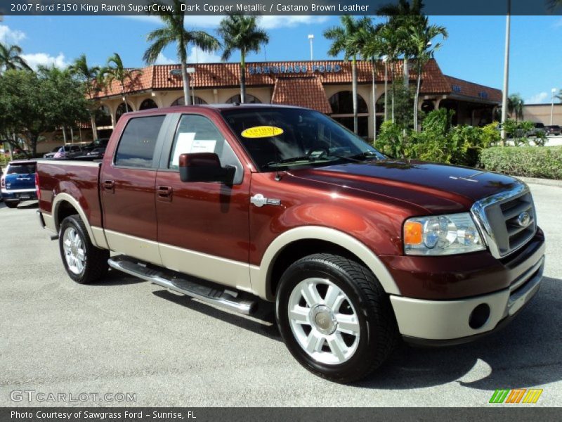 Dark Copper Metallic / Castano Brown Leather 2007 Ford F150 King Ranch SuperCrew