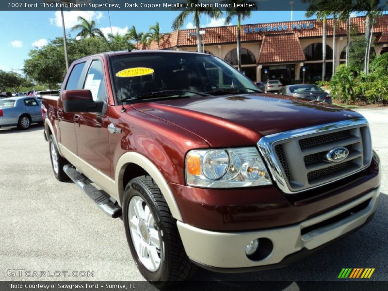 Dark Copper Metallic / Castano Brown Leather 2007 Ford F150 King Ranch SuperCrew