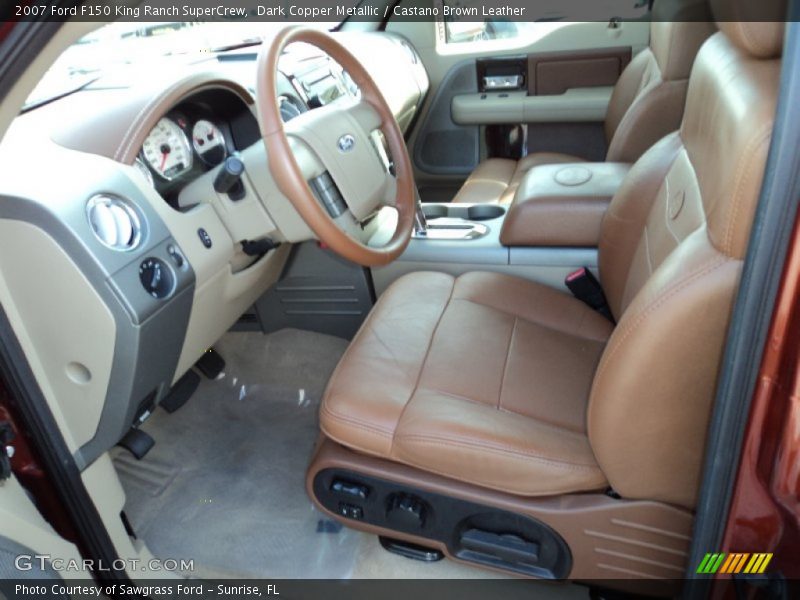 Dark Copper Metallic / Castano Brown Leather 2007 Ford F150 King Ranch SuperCrew